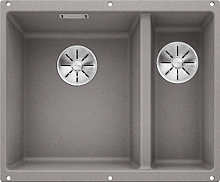 Мойка для кухни Blanco Subline 340/160-U алюметаллик чаша слева, отводная арматура InFino®