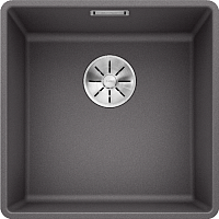 Мойка для кухни Blanco Subline 400-F тёмная скала, отводная арматура InFino®